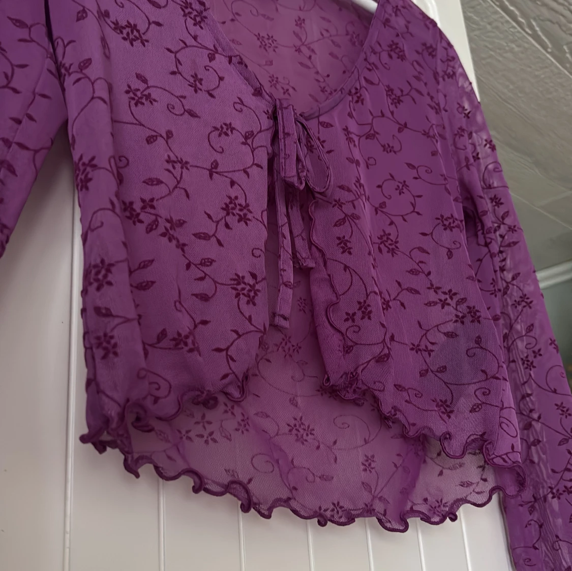 Lila mesh bolerotopp och linnetopp set - 3