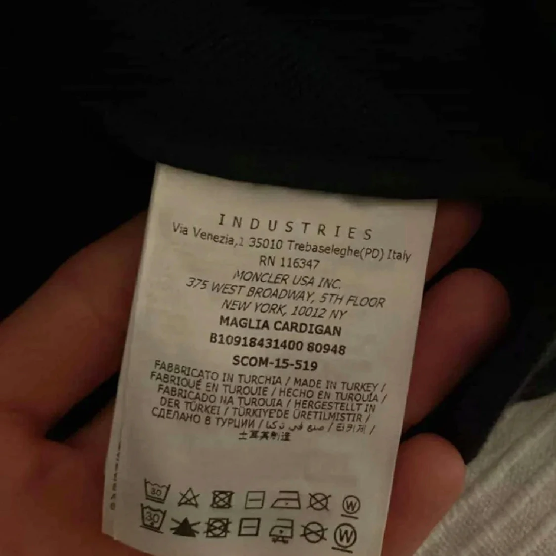 Mörkblå Moncler med dragkedja - 1