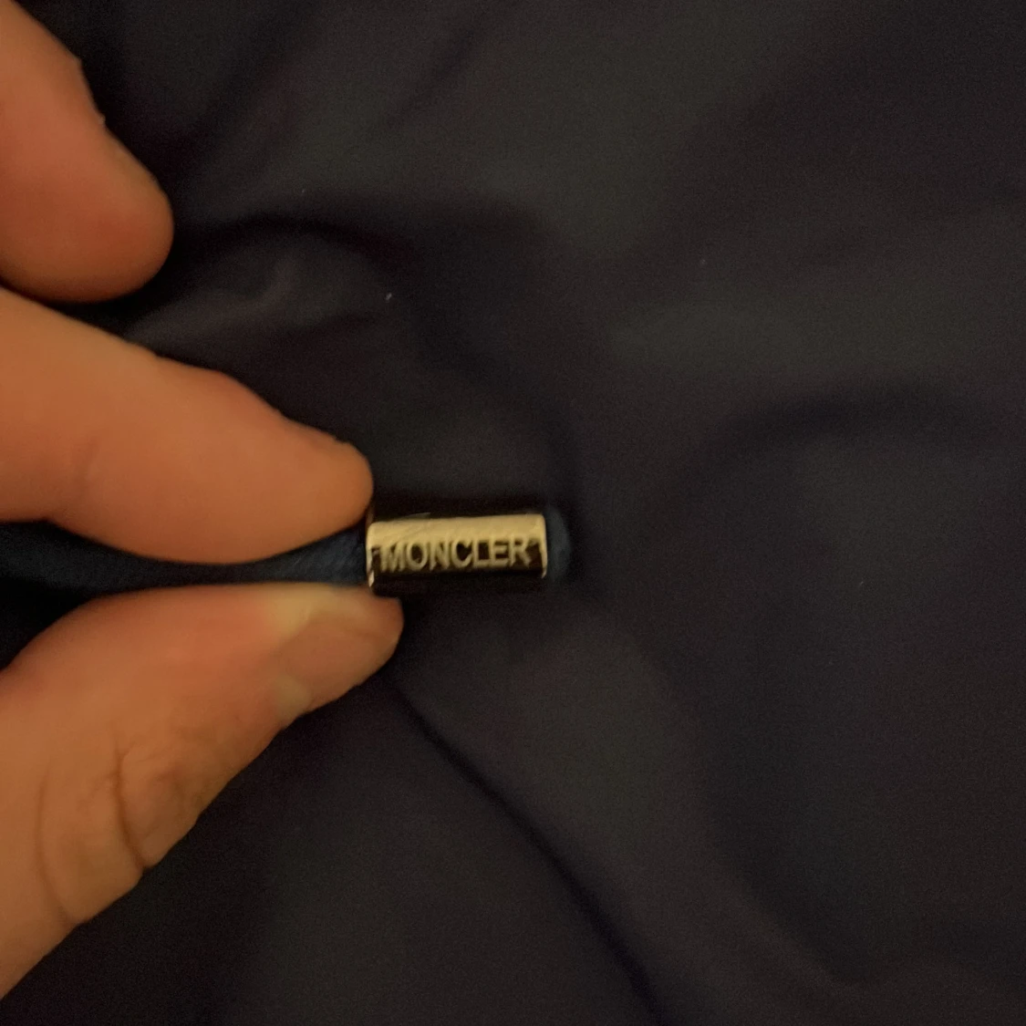 Marinblå Moncler shorts med snörning - 2