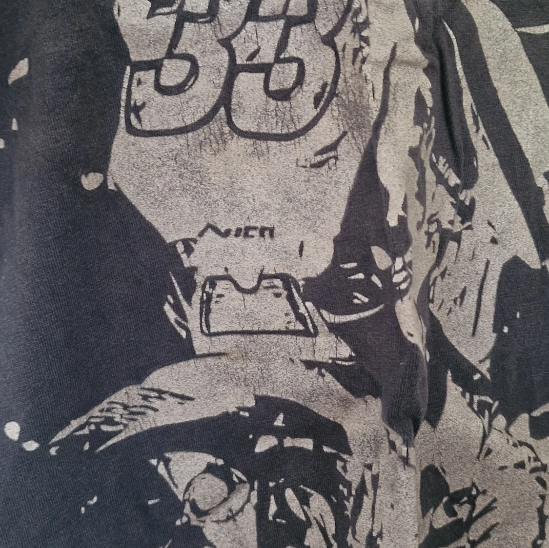 Svart t-shirt med motorcykeltryck - 2