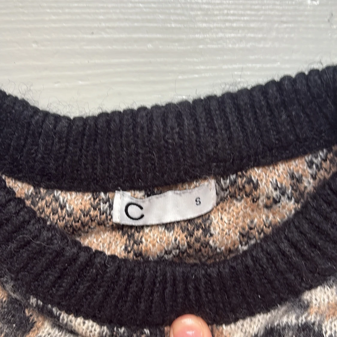 Leopardmönstrad stickad tröja Cubus - 1