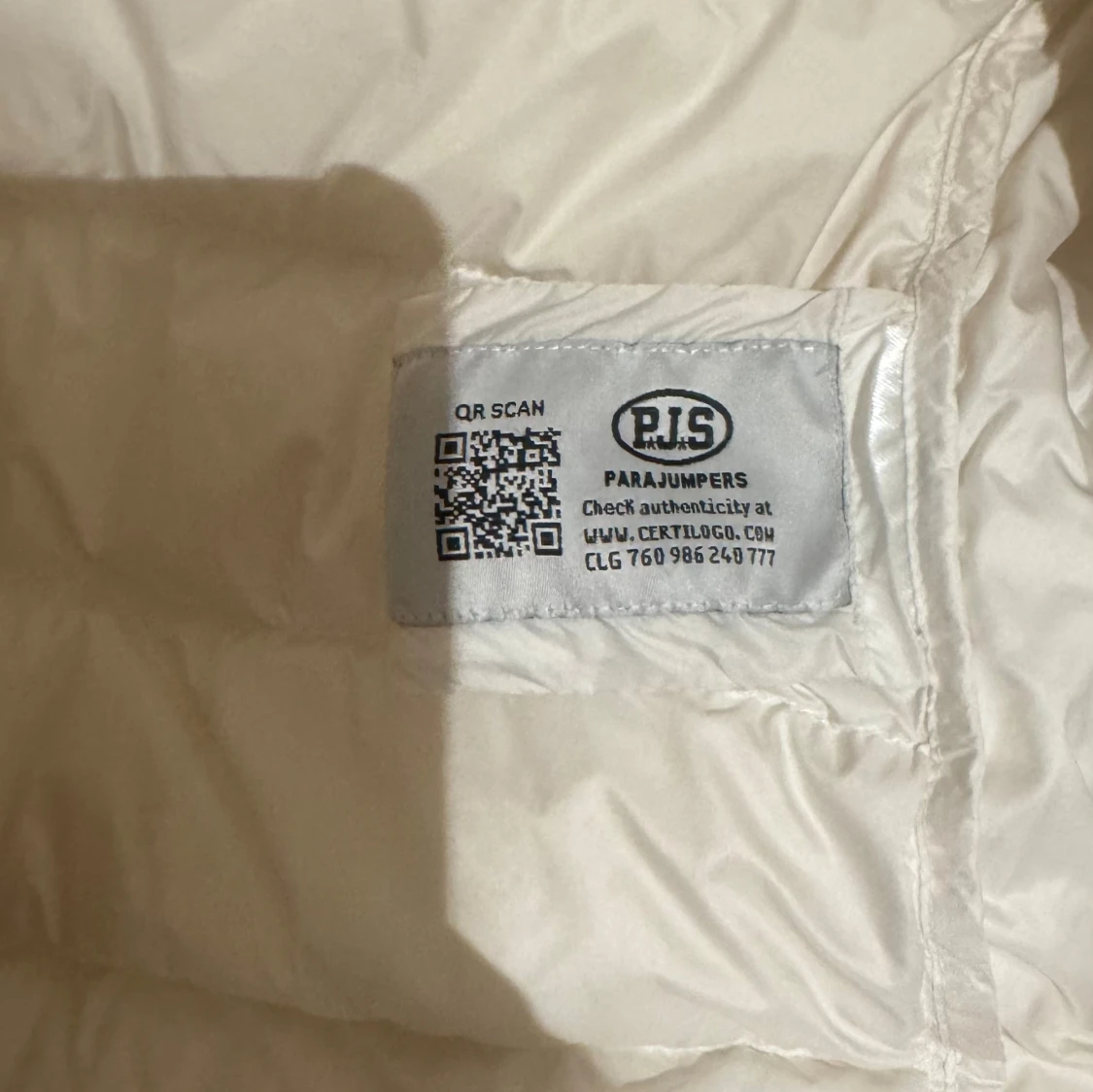 Vit dunjacka från Parajumpers S - 3