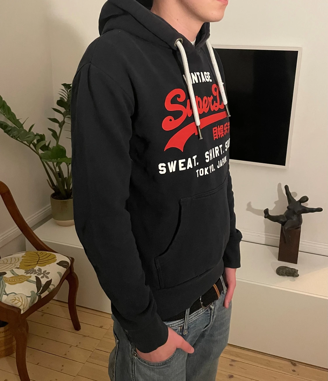 Svart Superdry hoodie  - 1