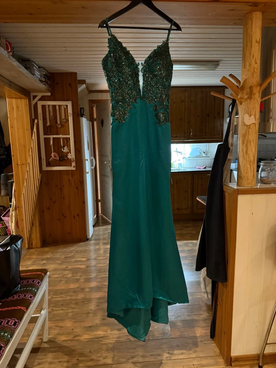 Mörkgrön balklänning  - 3