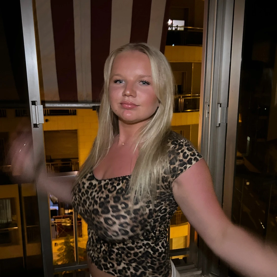 Leopardmönstrad croppad topp - 1