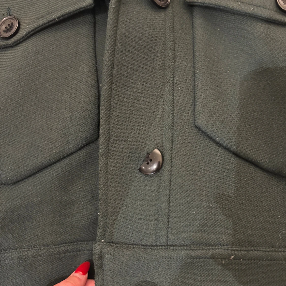 Mörkgrön pälsjacka från Meotine XS/S - 2