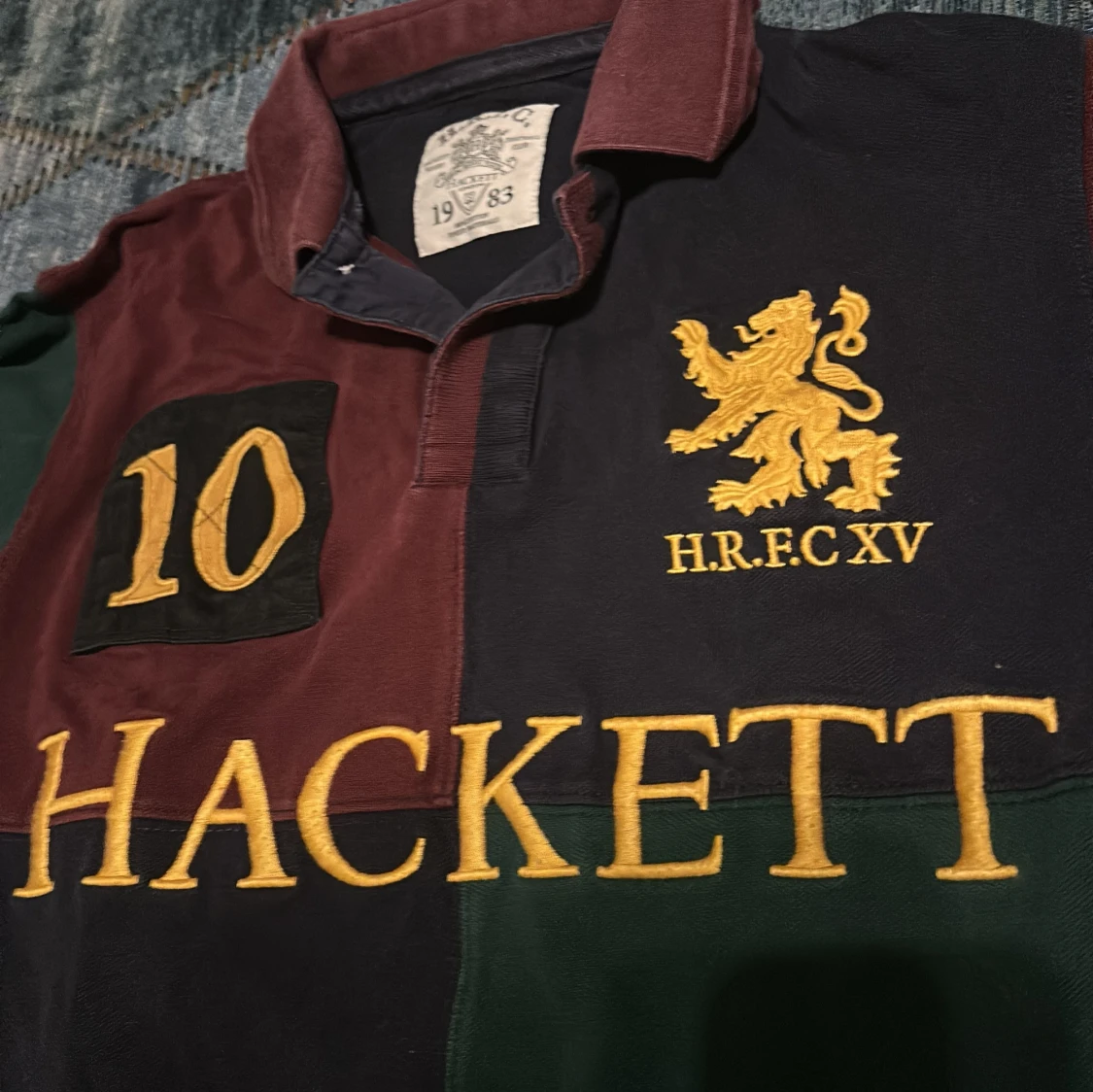 Hackett  pikétröja i blockfärger - 3