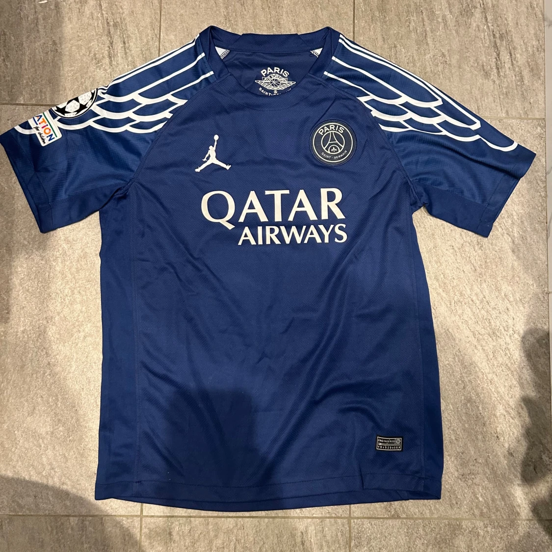 PSG x Jordan blå matchtröja D. Doué