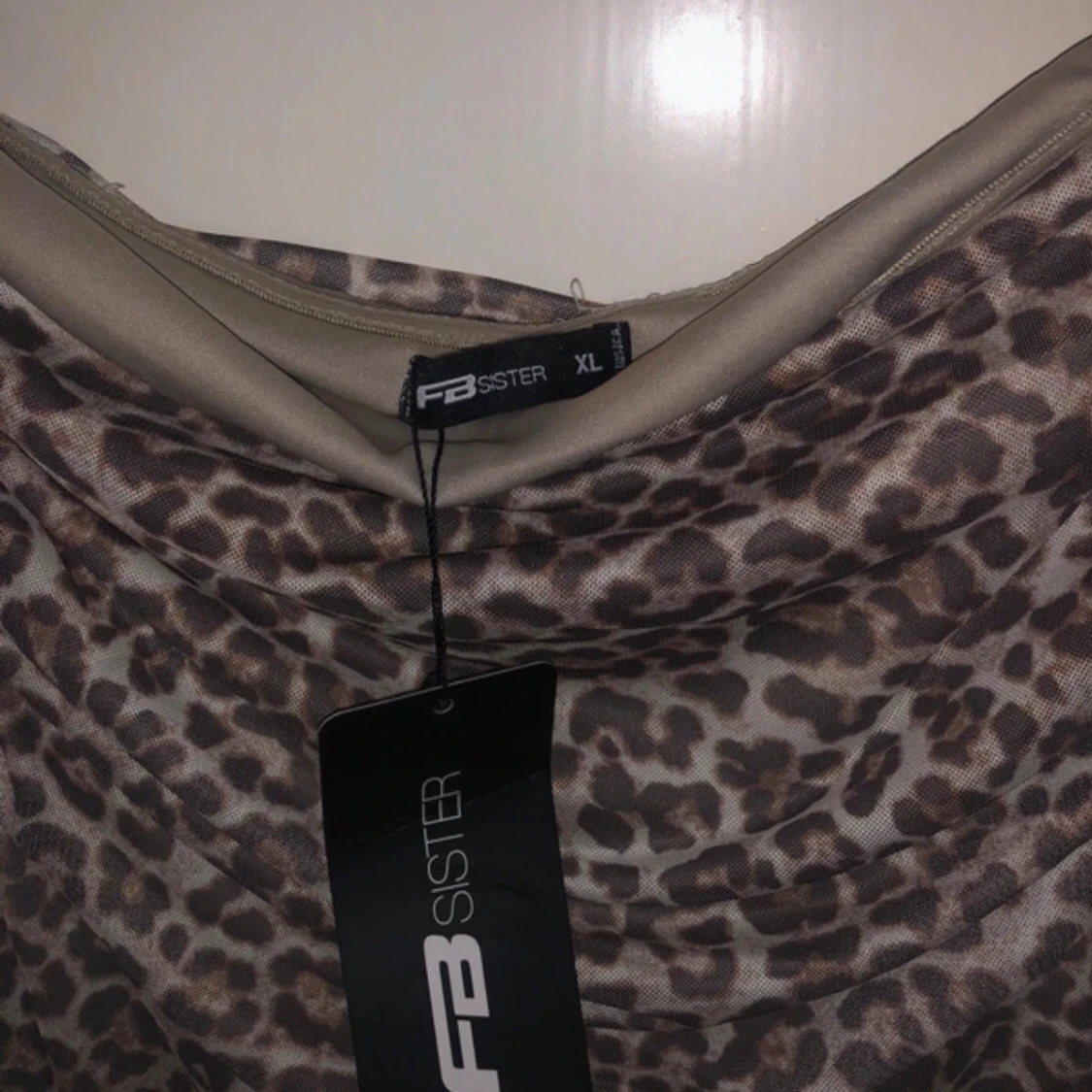 Leopardmönstrad långklänning - 2