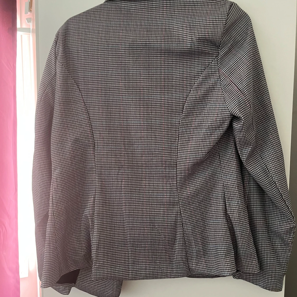 Rutig kostymbyxa med snörning, M - 2