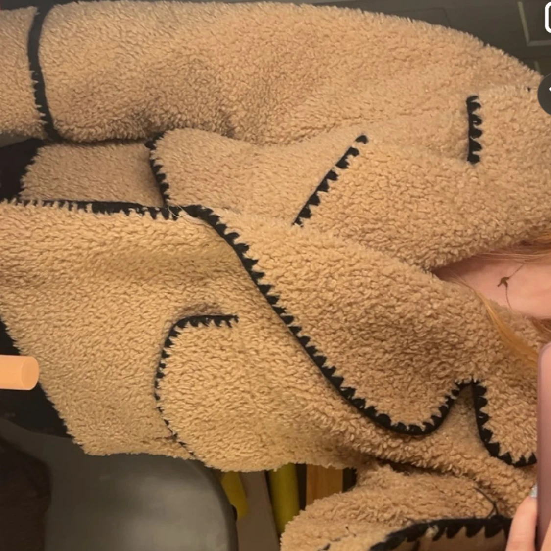 Beige teddyjacka från object  - 1