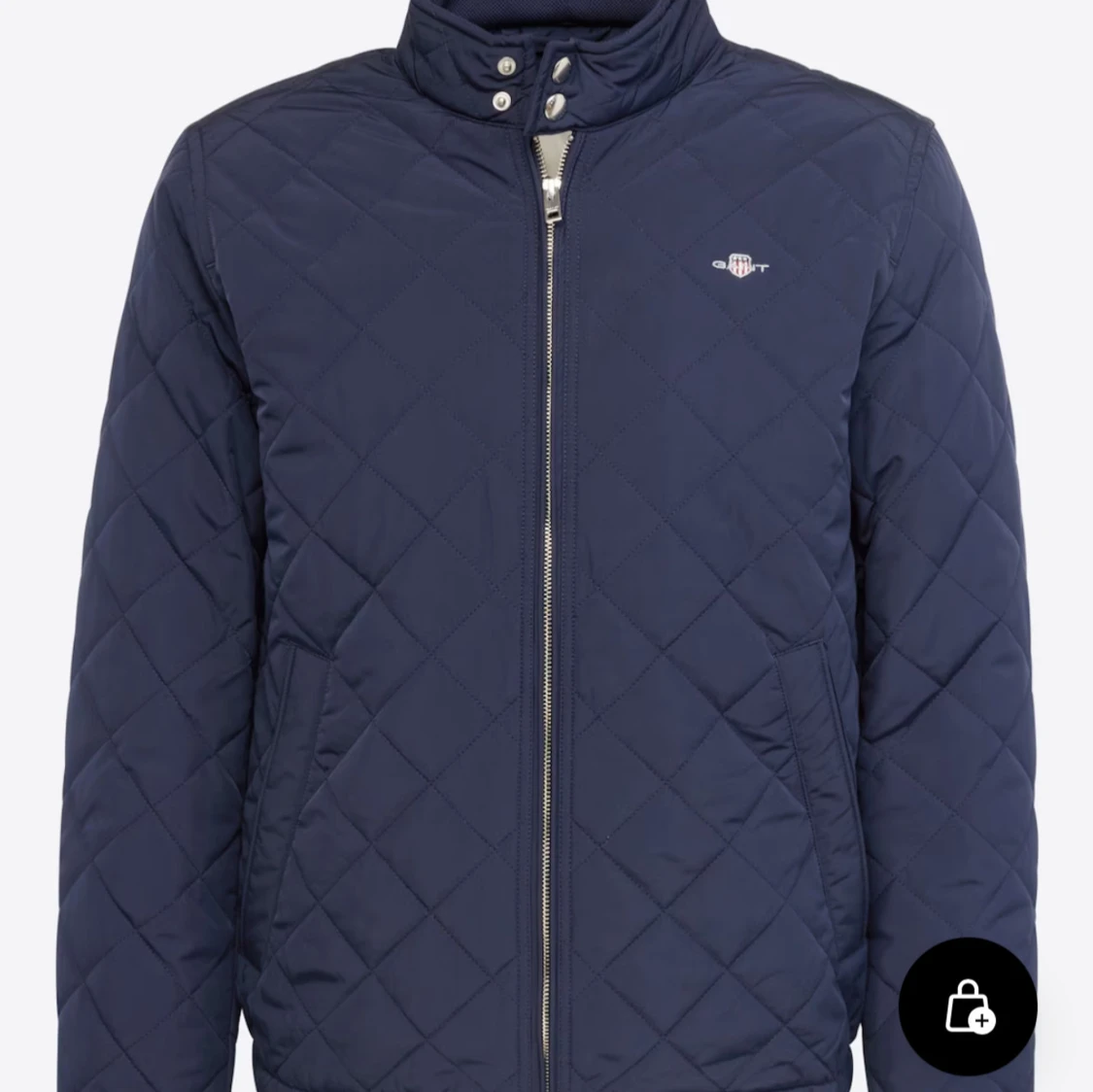 Mörkblå quiltad jacka Gant - 3