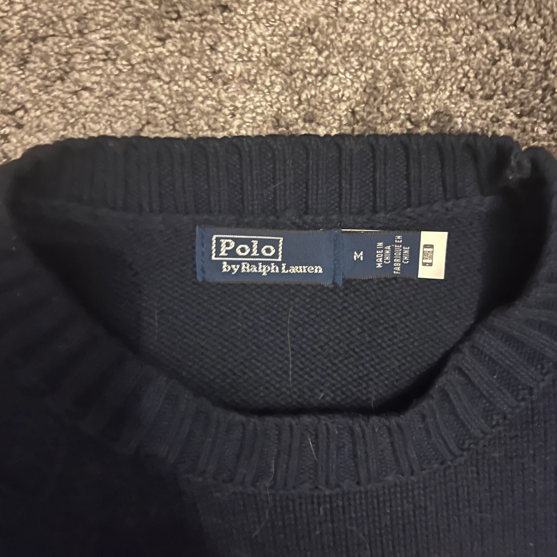 Mörkblå stickad tröja Polo Ralph Lauren - 1