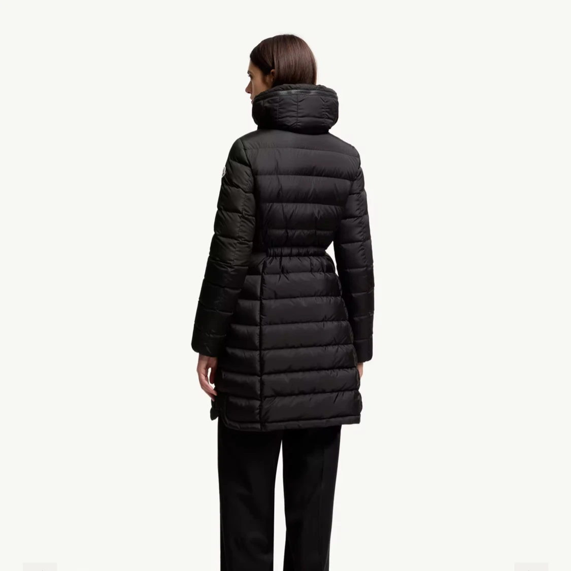 Svart lång dunjacka från Moncler - 4