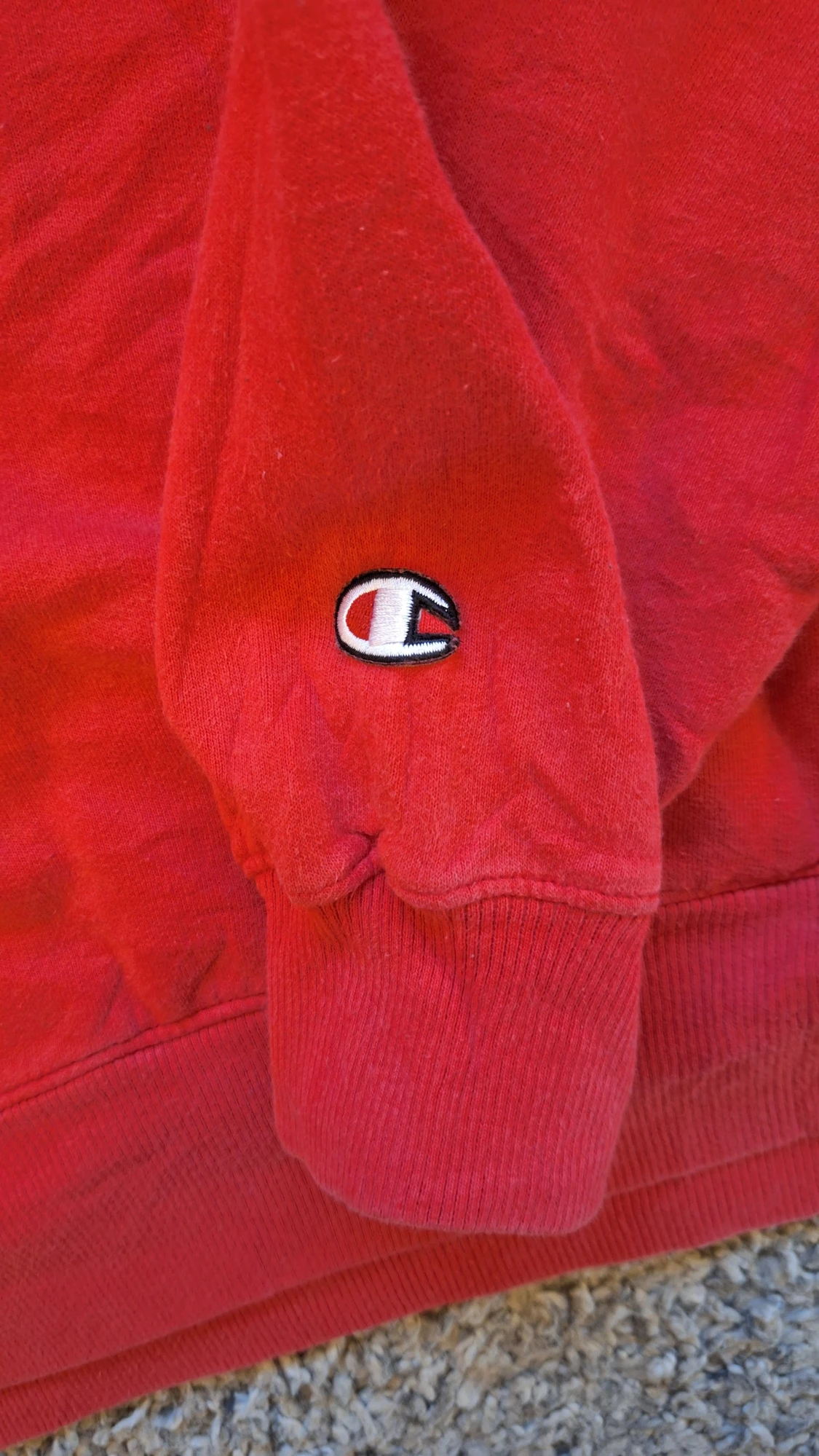 Röd Champion hoodie  - 3