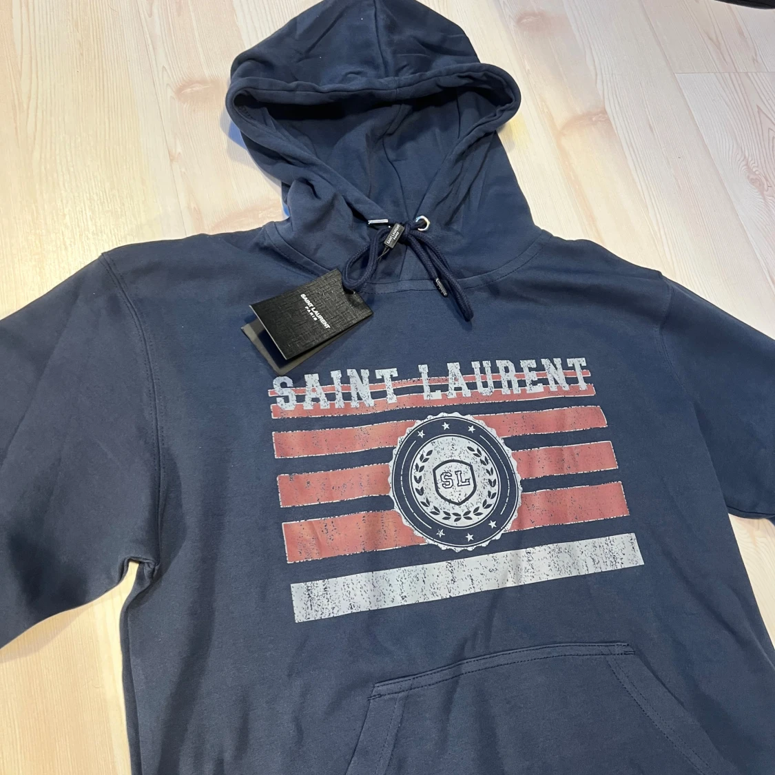Marinblå Saint Laurent hoodie hoodie  - 1