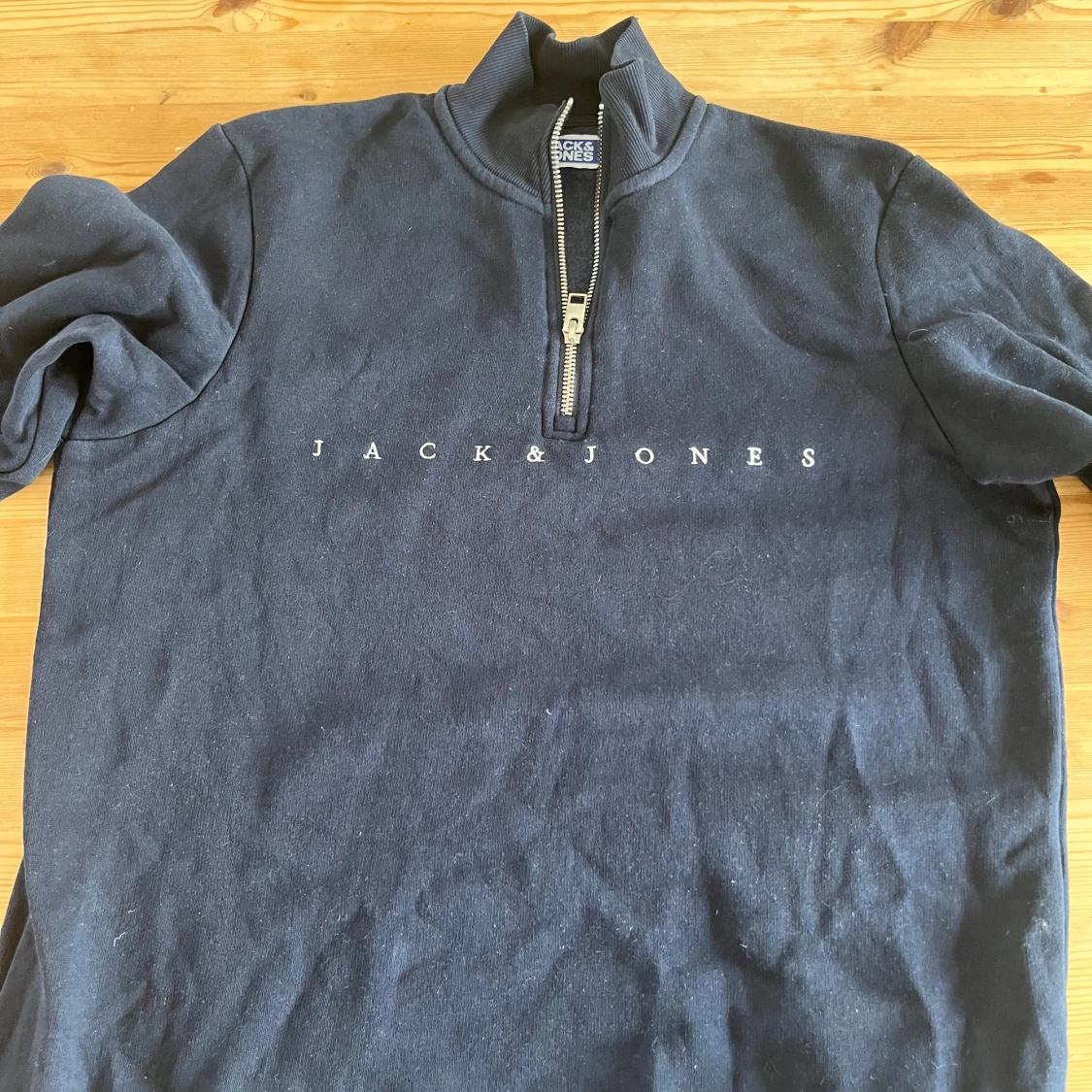 Mörk blå half zip tröja Jack & Jones