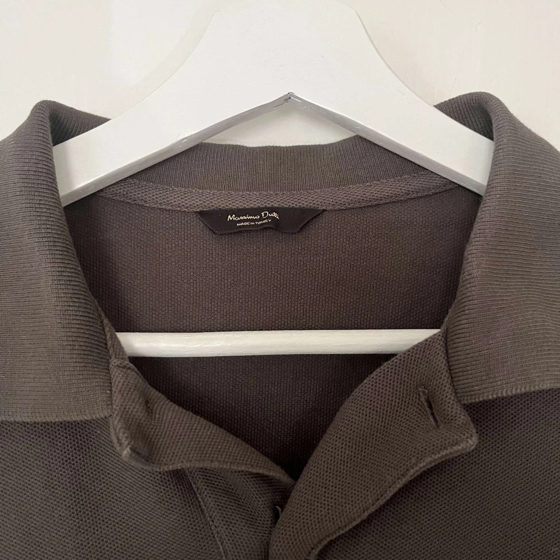  Grön långärmad pikétröja Massimo Dutti - 1