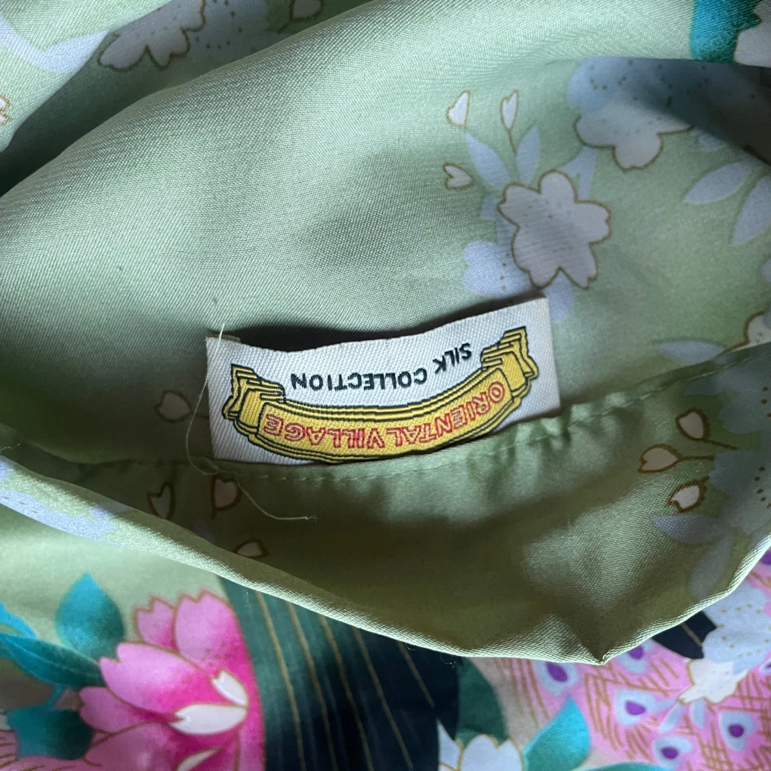 Grön kimono morgonrock Oriental Village - 2