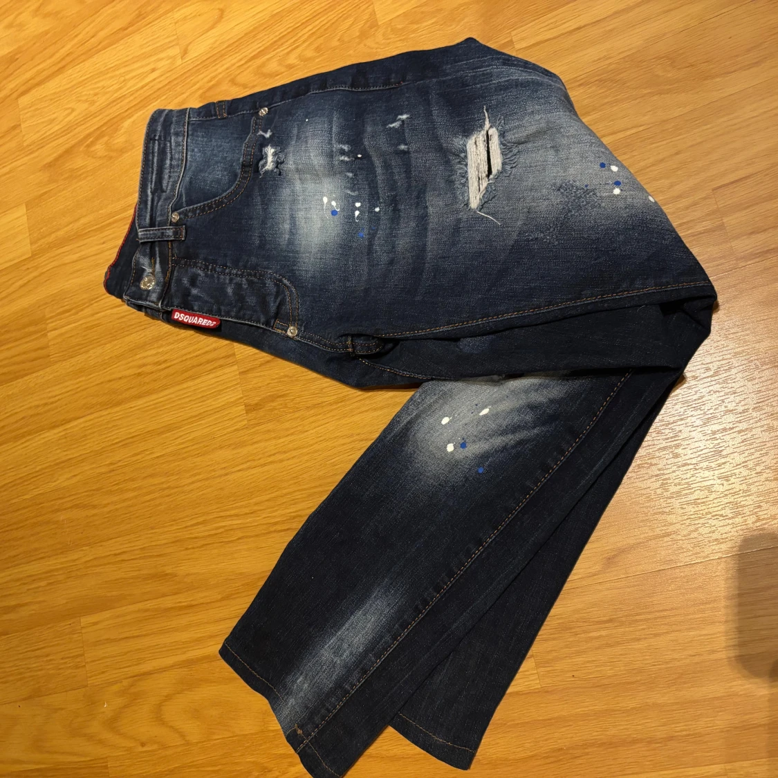 Dsquared2 blå distressed jeans