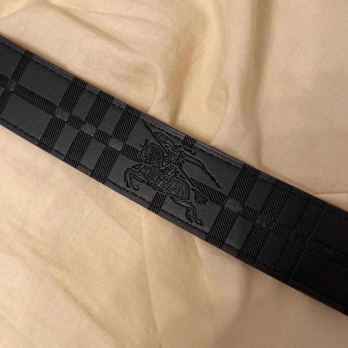 Burberry svart och rutig skärp - 3