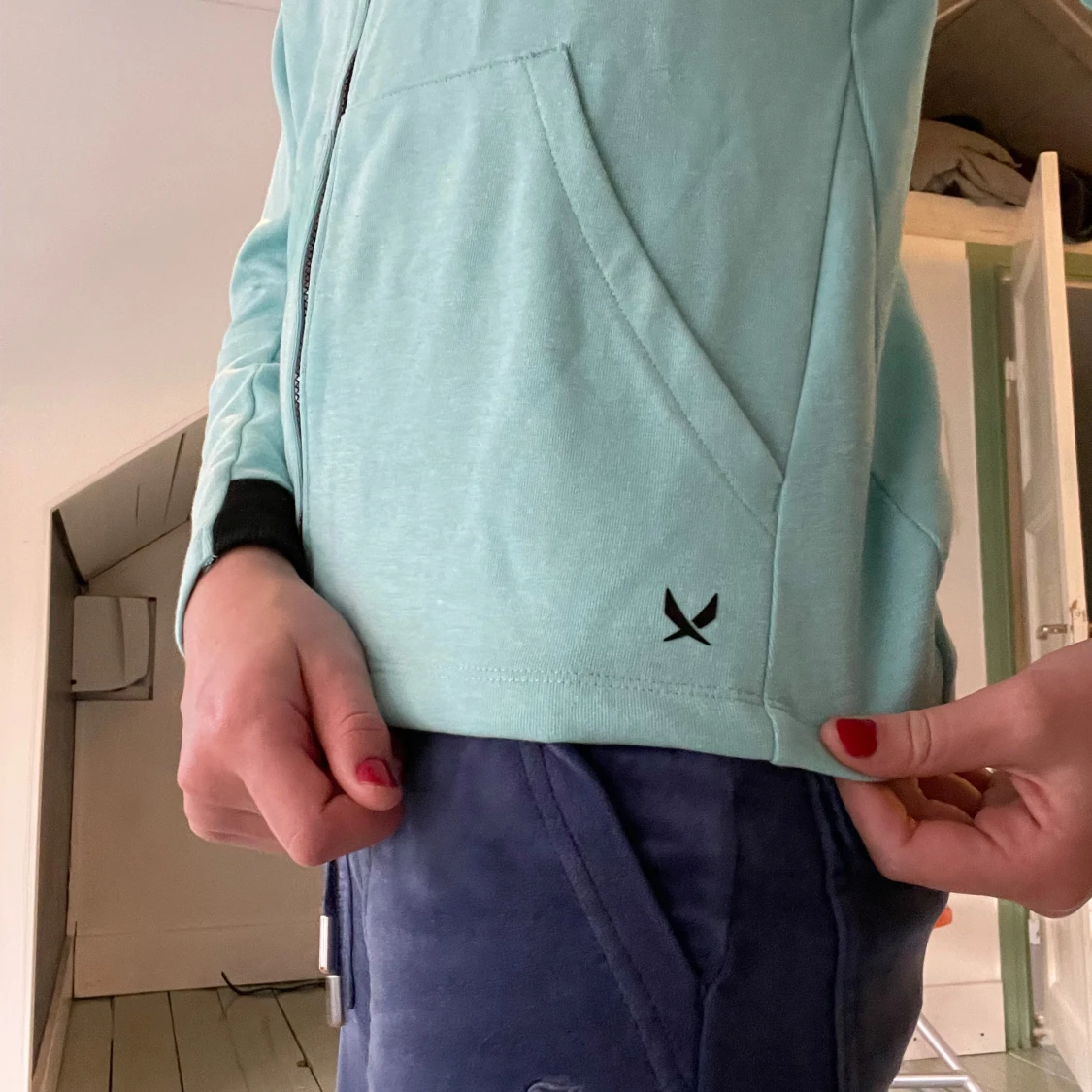 Ljusblå zip-hoodie från SOC - 1