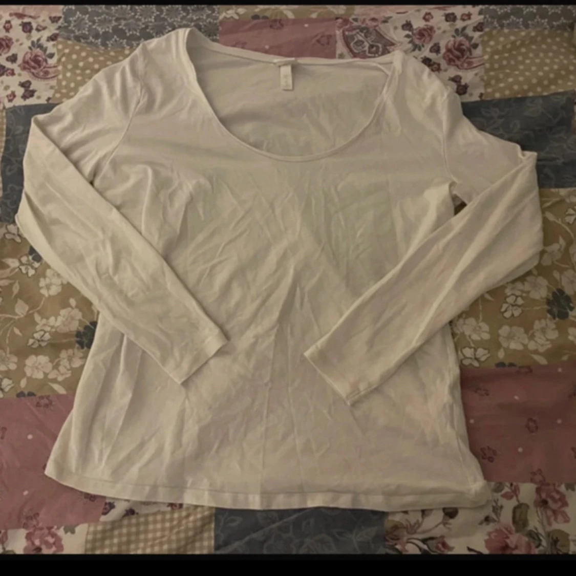 Vit långärmad topp från H&M