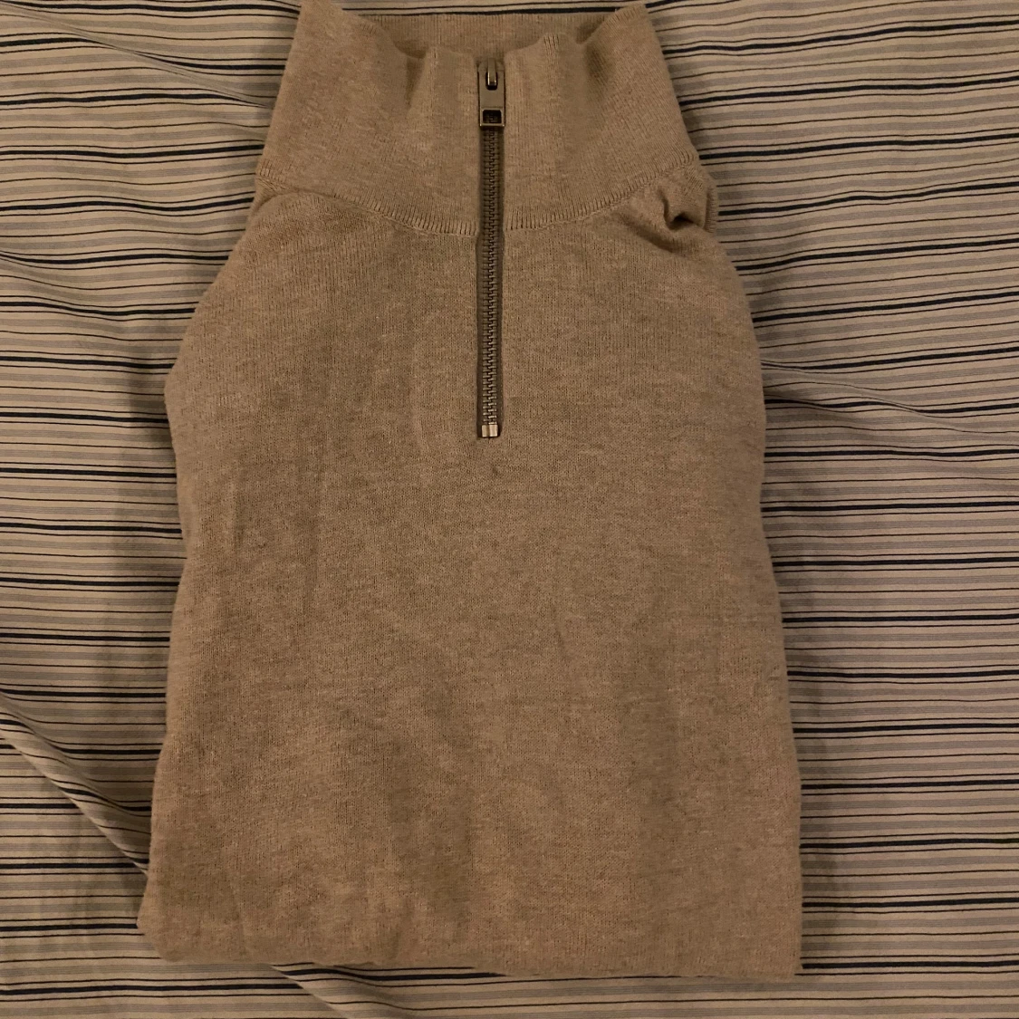 Beige stickad half zip från Jack & Jones - 1