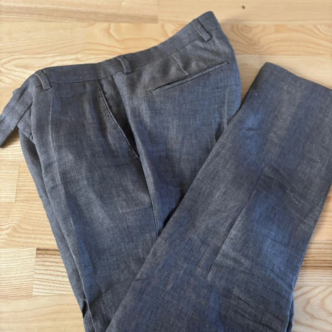 Grå brun linnékostym Oscar Jacobson - 3