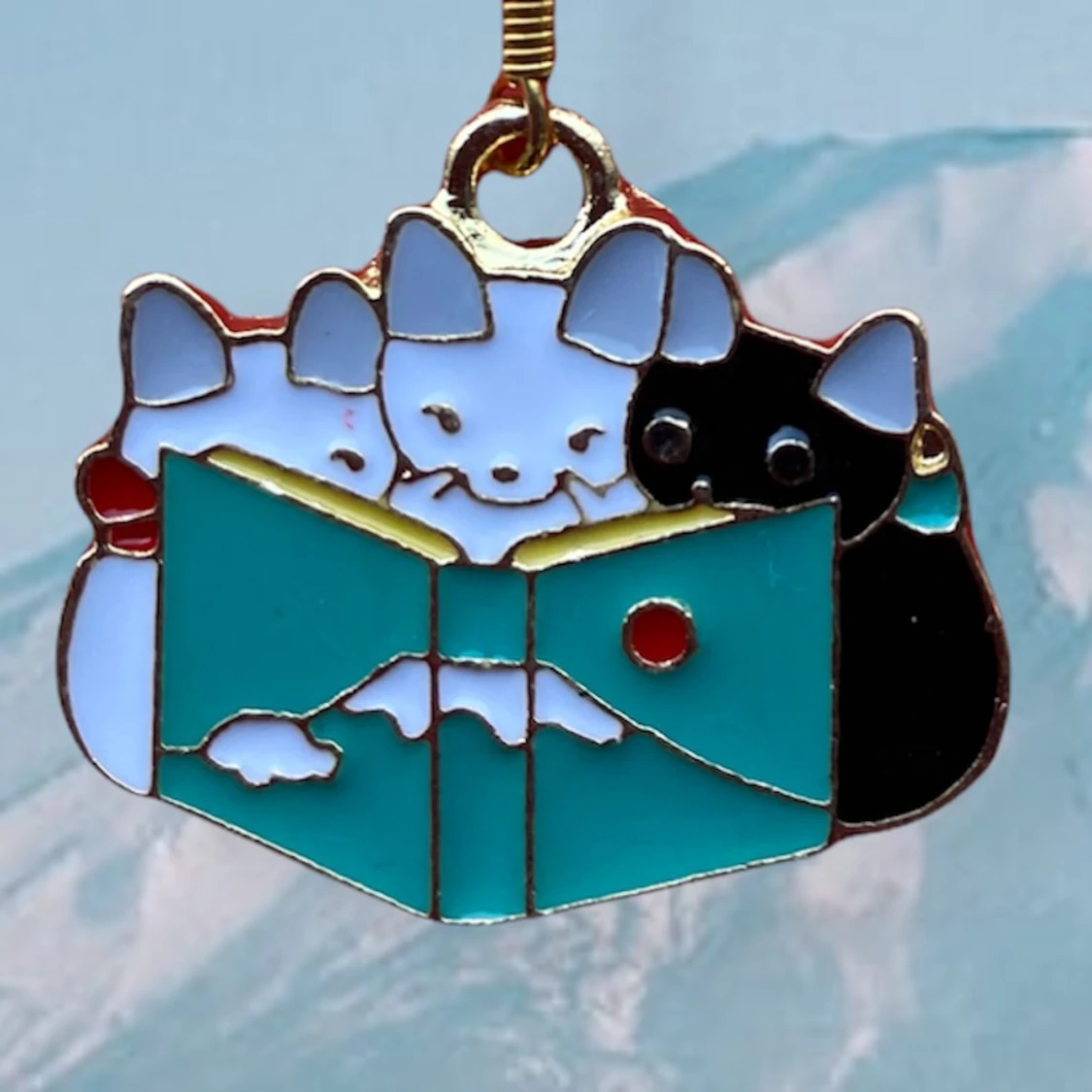 Fuji och katter örhängen ❤️ - 90