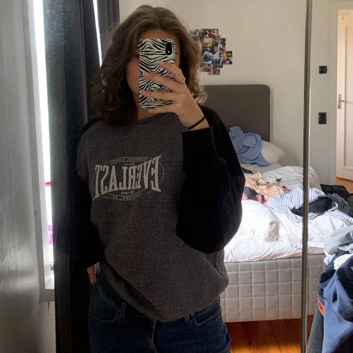 Grå sweatshirt - 90