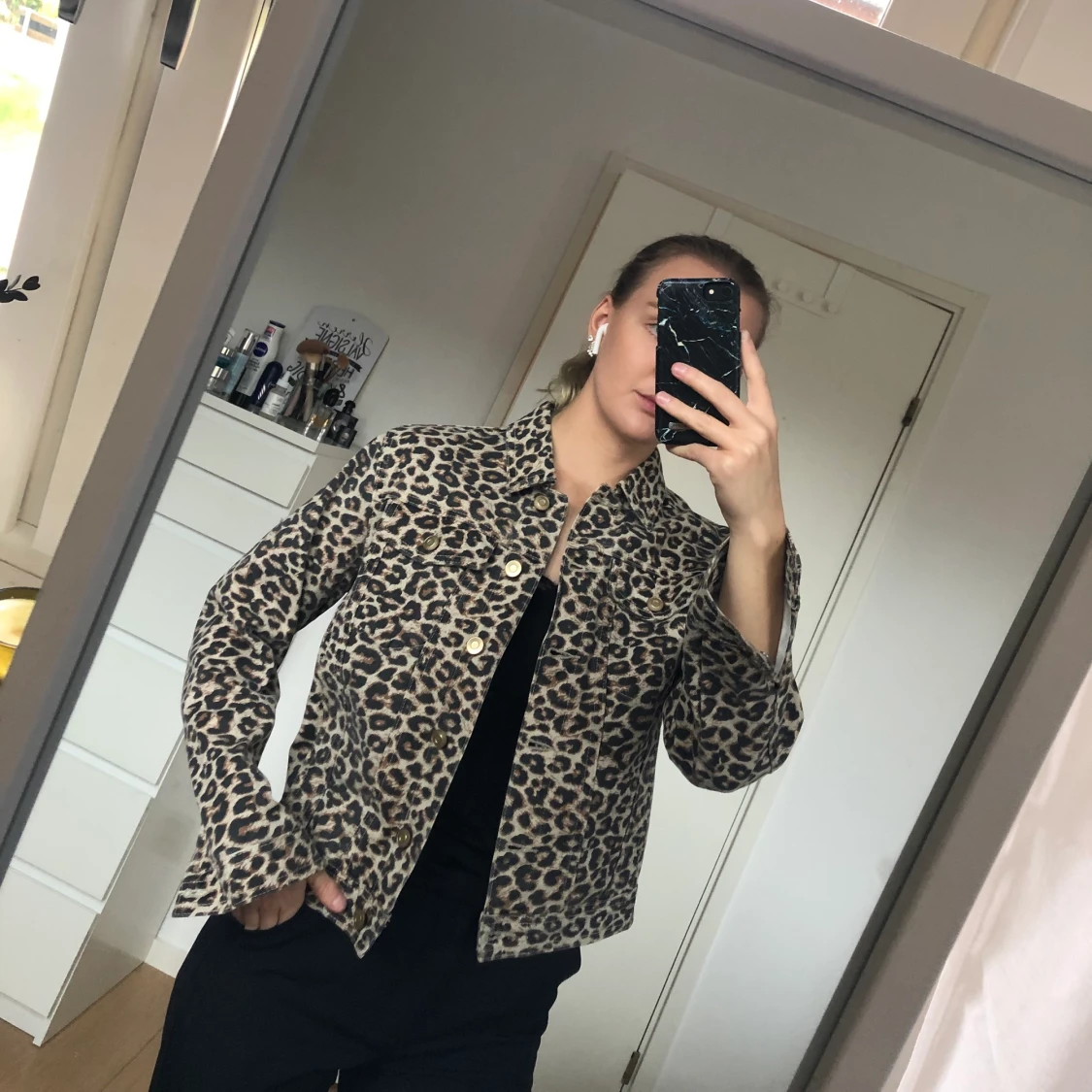 Leopardmönstrad jacka - 90
