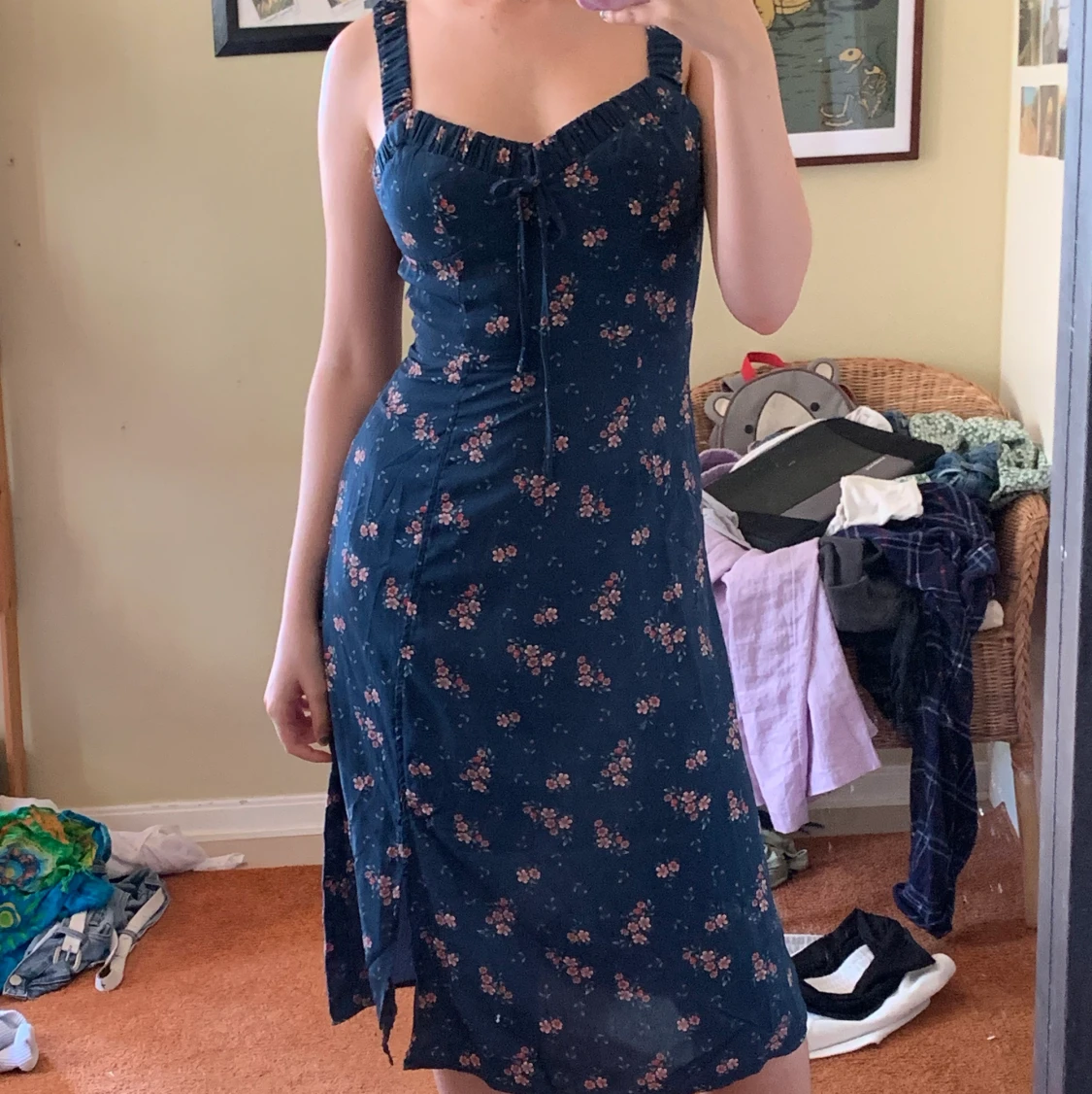 🌺Blommig sommarklänning strl XS🌺 - 90