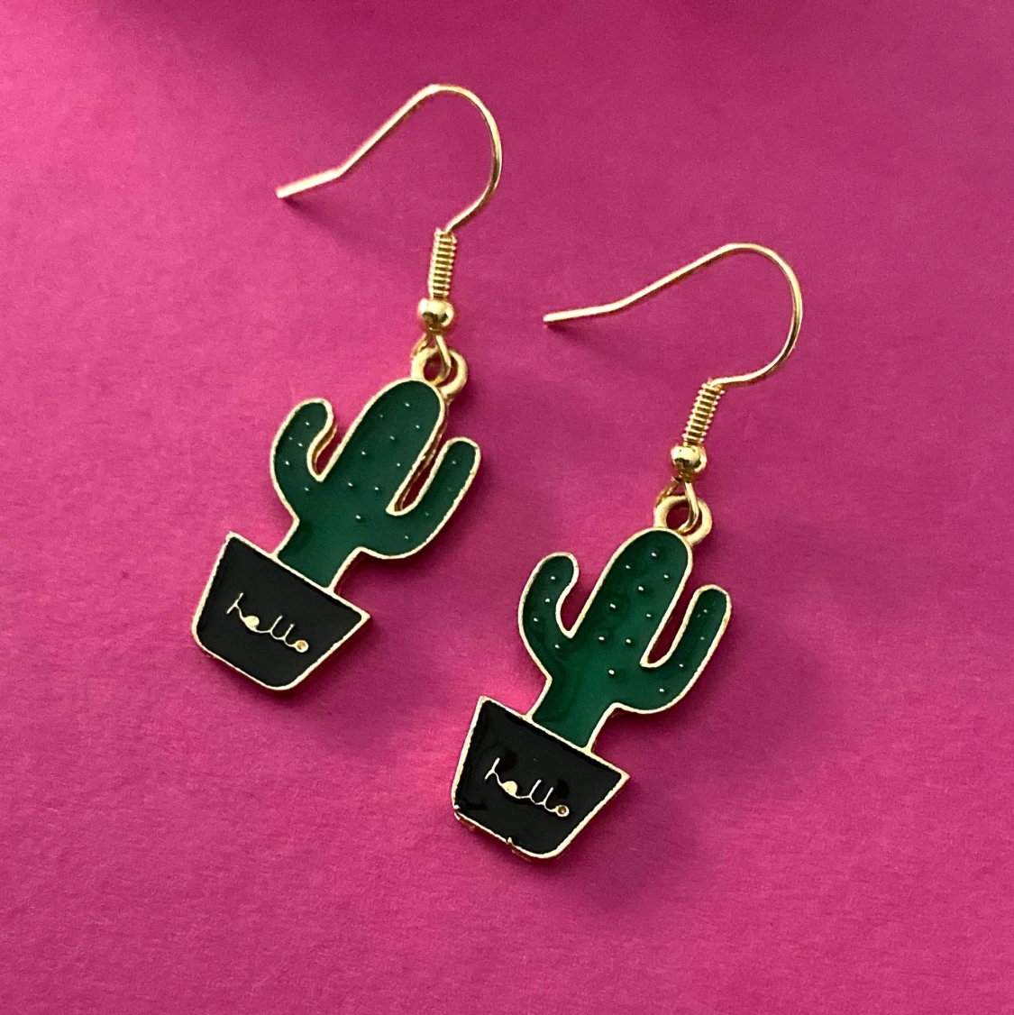 Handgjorda kaktusörhängen  - 90