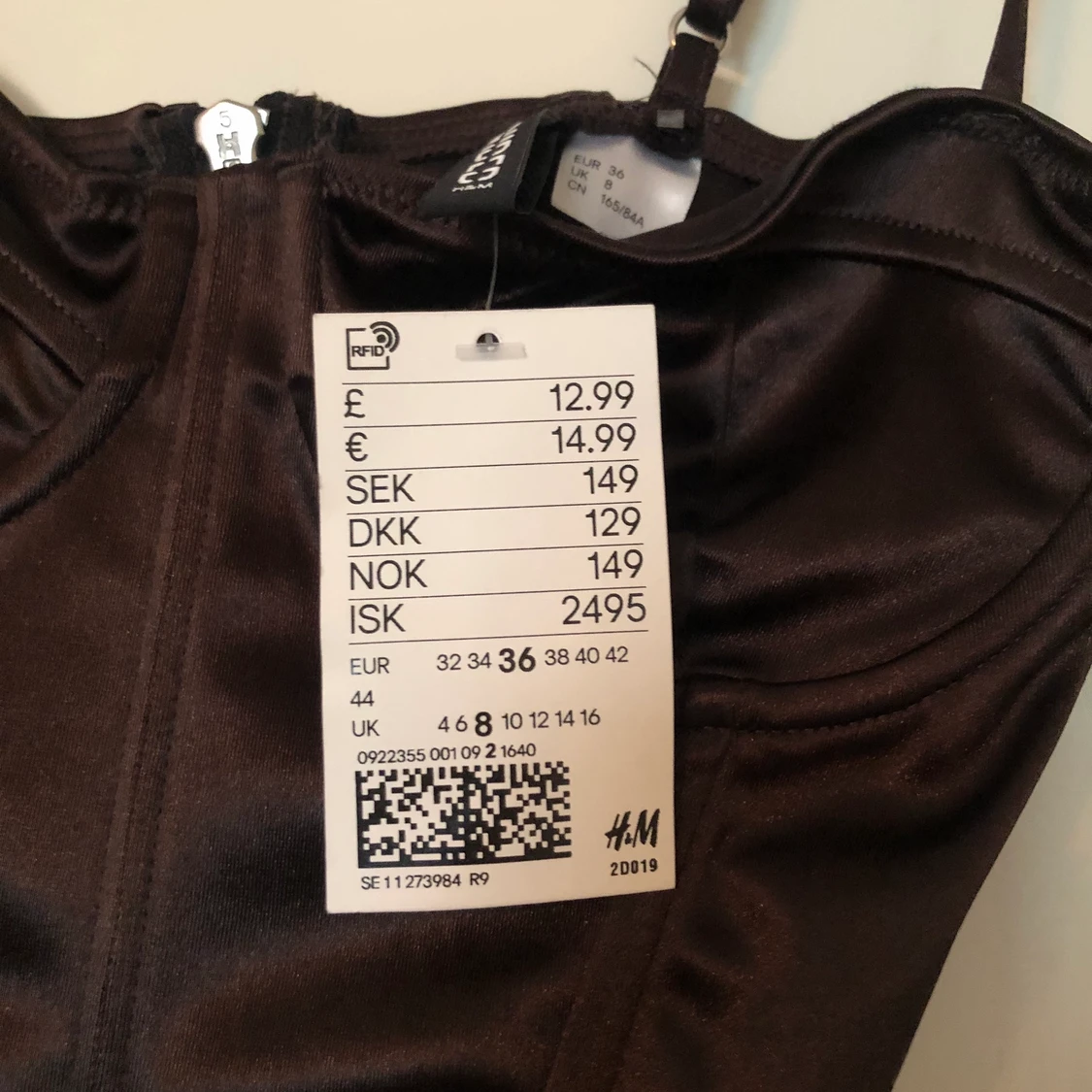 Brun korsett-topp - 90