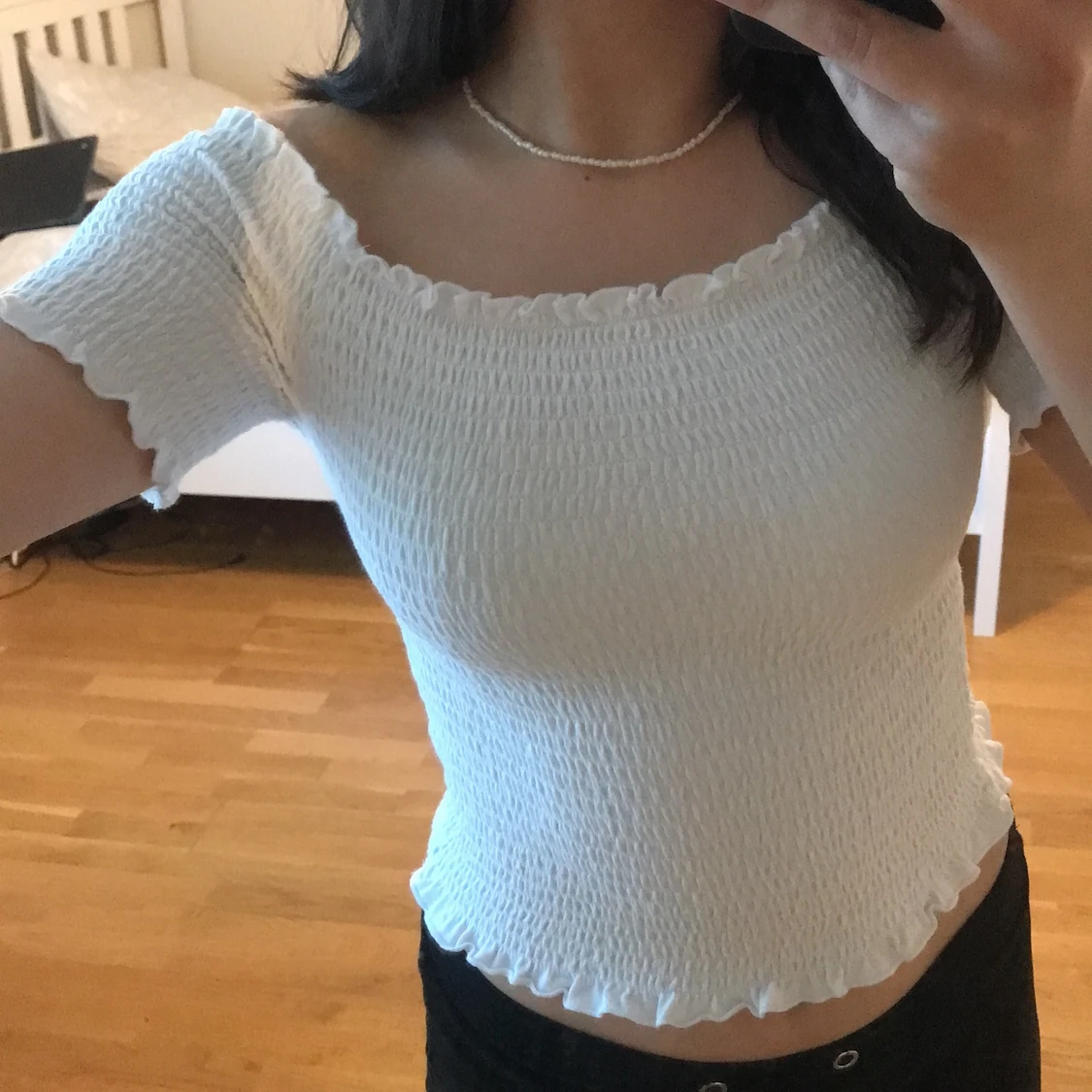 XS, vit of shoulder topp