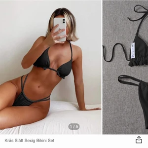 snygg basic bikini  - jag säljer nu min helt o använda bikini från shein, på grund av att den inte passa mig är så fin ser utt som på bilden men passa tyvär inte;( storlek S är bikinin i bikinin kostar 109 kr på shein jag säljer den helt o använd för 70kr