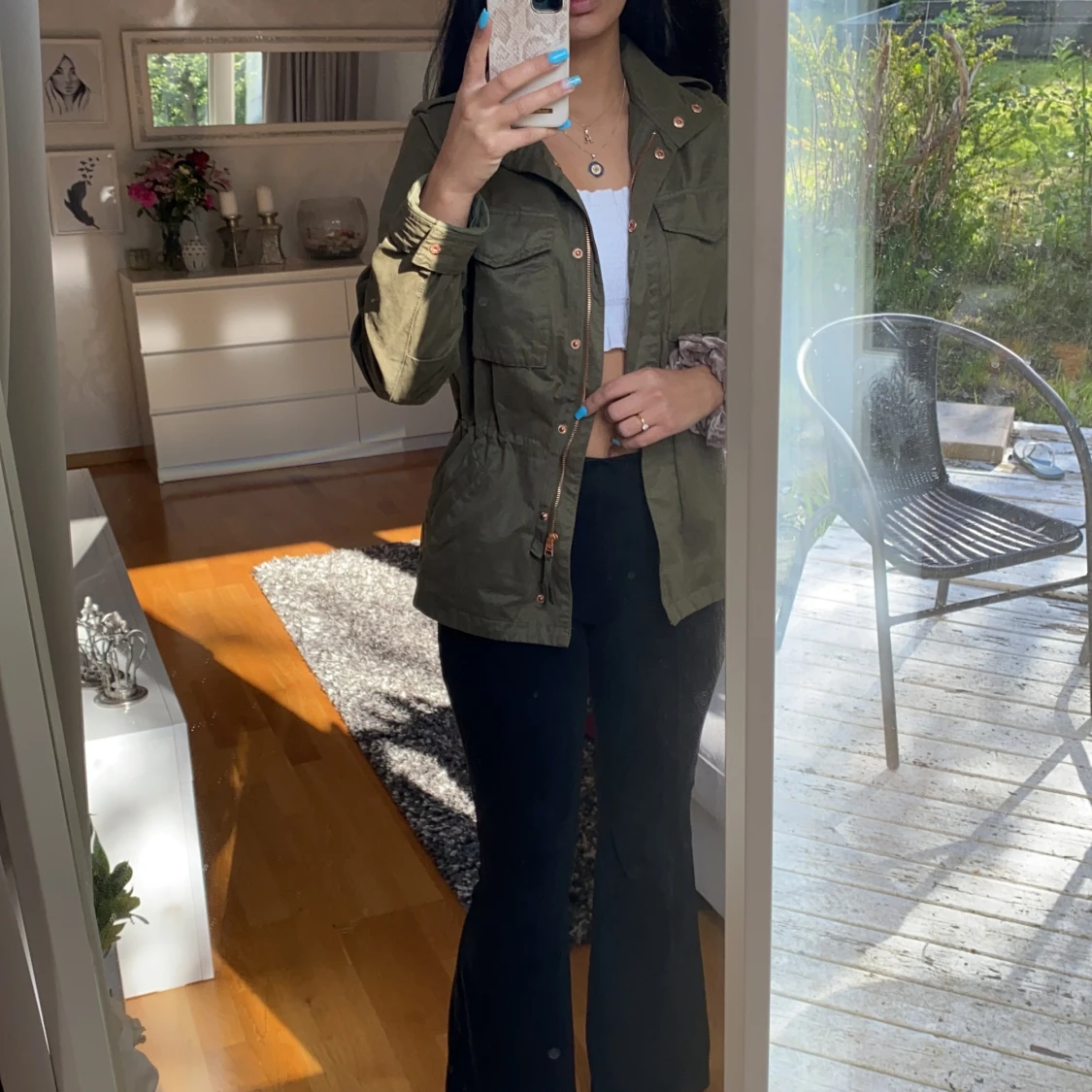 militärgrön jacka - 90