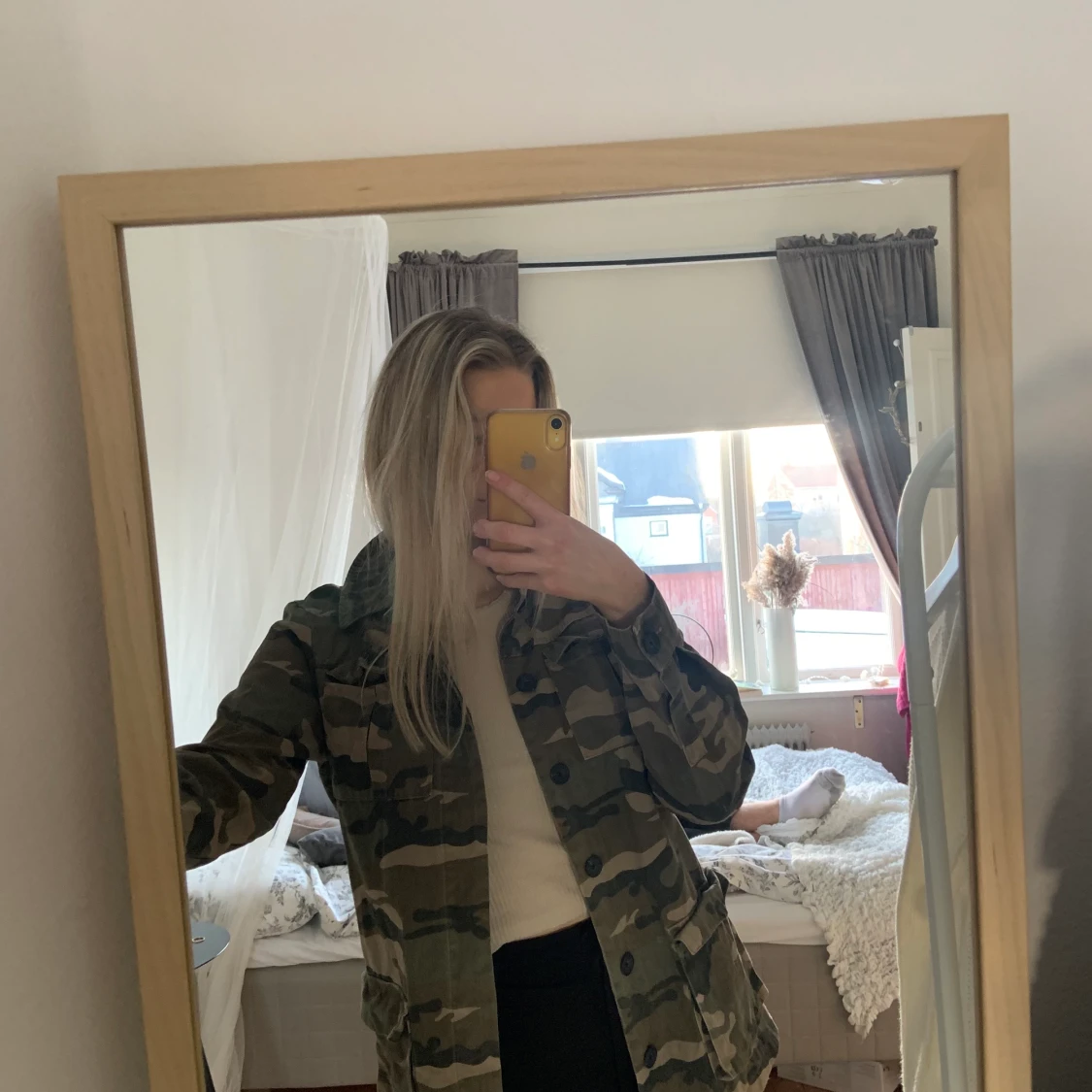 Militärmönstrad jacka från nakd, strl 36