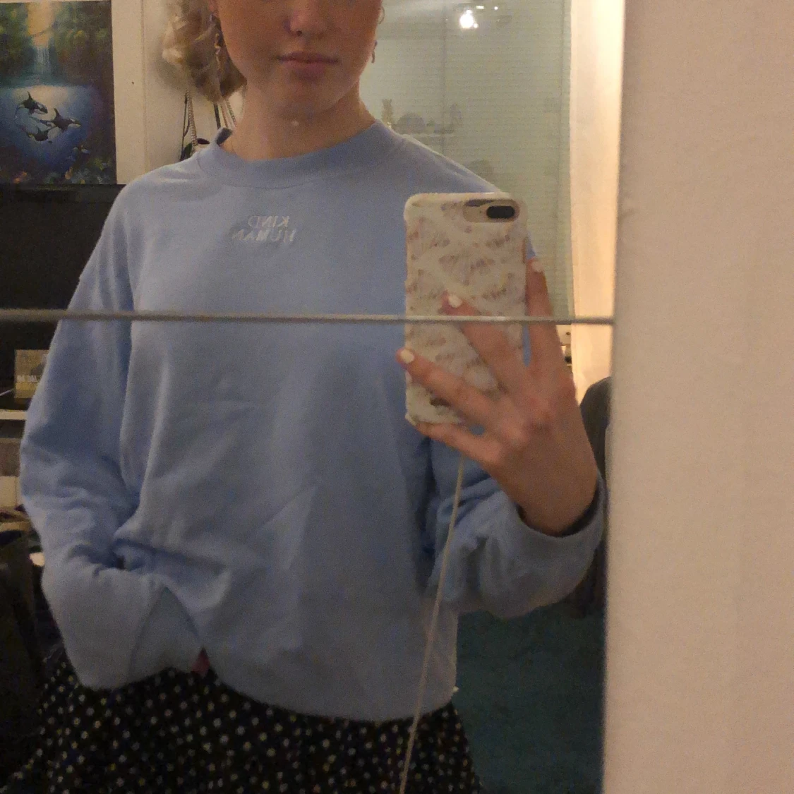 Baby blå sweatshirt