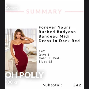 Oh polly klänning  - Använd 1 gång! Obs jag på bilden! 