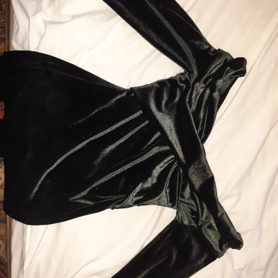 Klänning grön sammet, Zara, Strl XS - 90