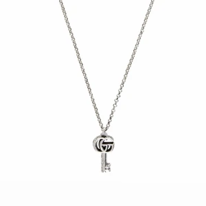 Gucci Silver Double G Key Necklace  -  Gucci Silver Double G Key Necklace   Size: UNI Price: 1499kr Brand new All og  Everything is 925 sterling silver & made in Italy