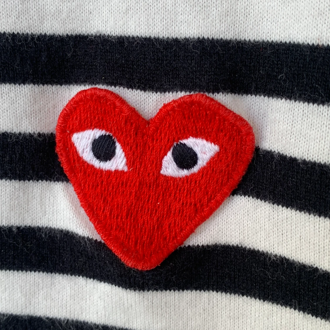 COMME DES GARÇONS Play - Randig Långärmad Tröja - 91