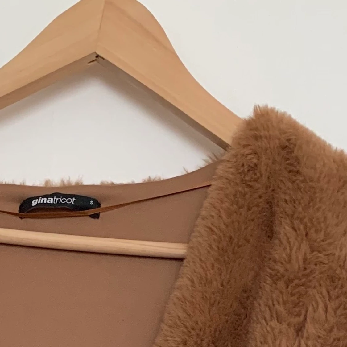 Ljus brun fusk-päls höst jacka 🧸 - 91