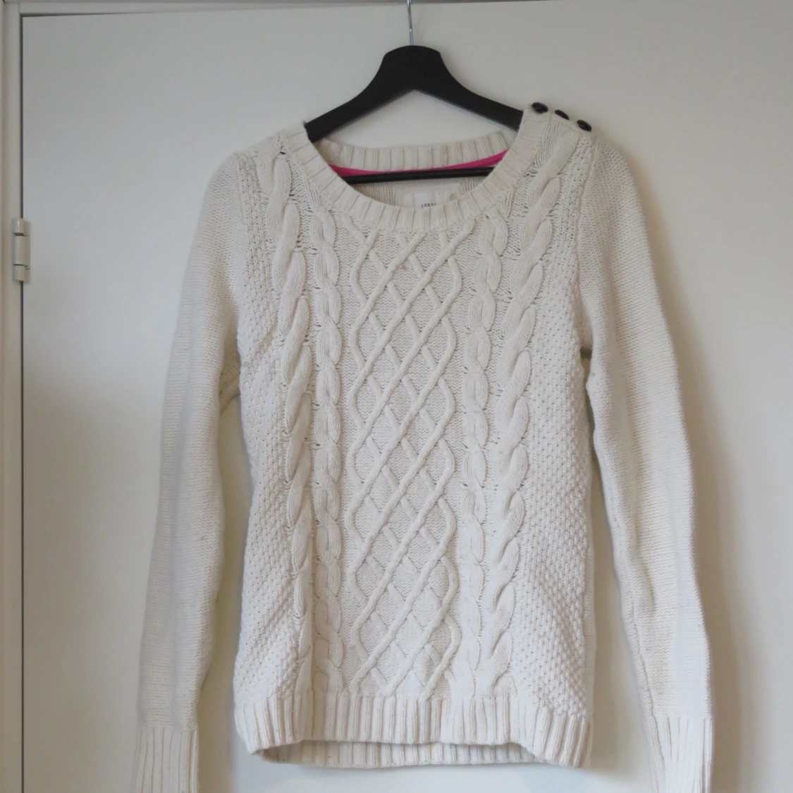 Stickad vit strl M - 90