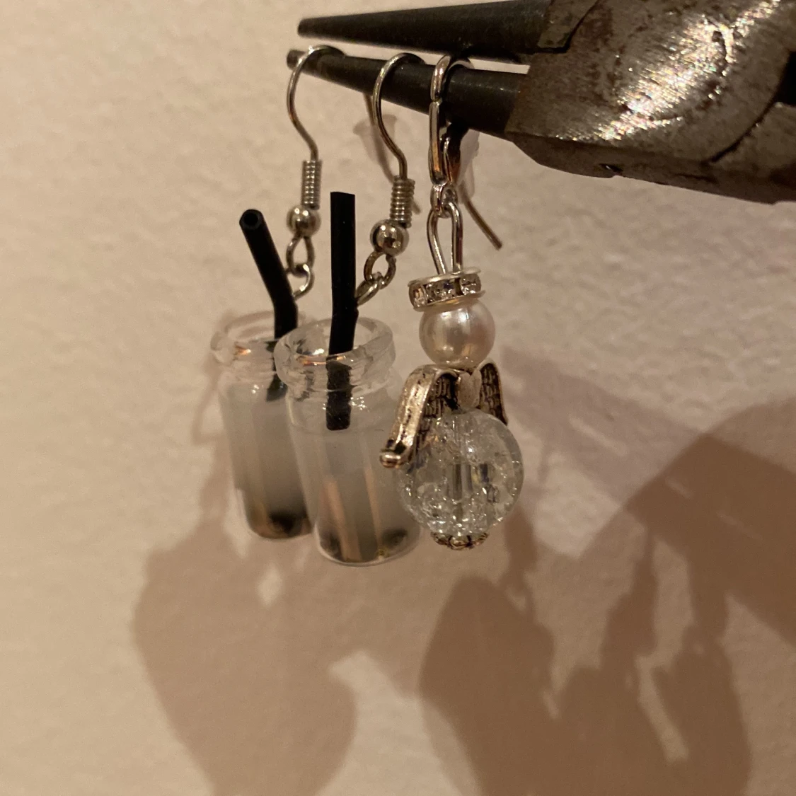 Örhängen med matchande lyckoängel - 91