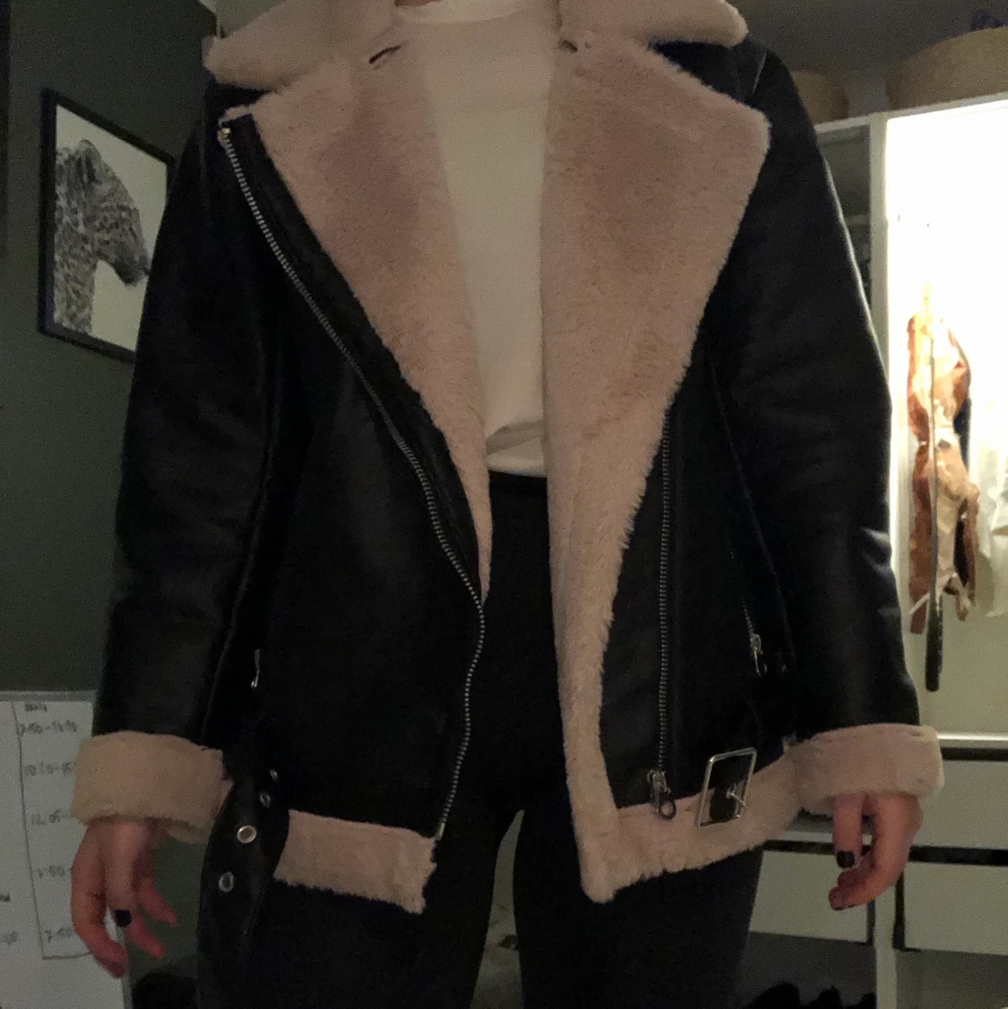 Läderimitation jacka - 91