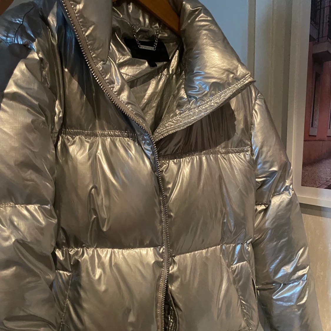 Metallic pufferjacket - 90
