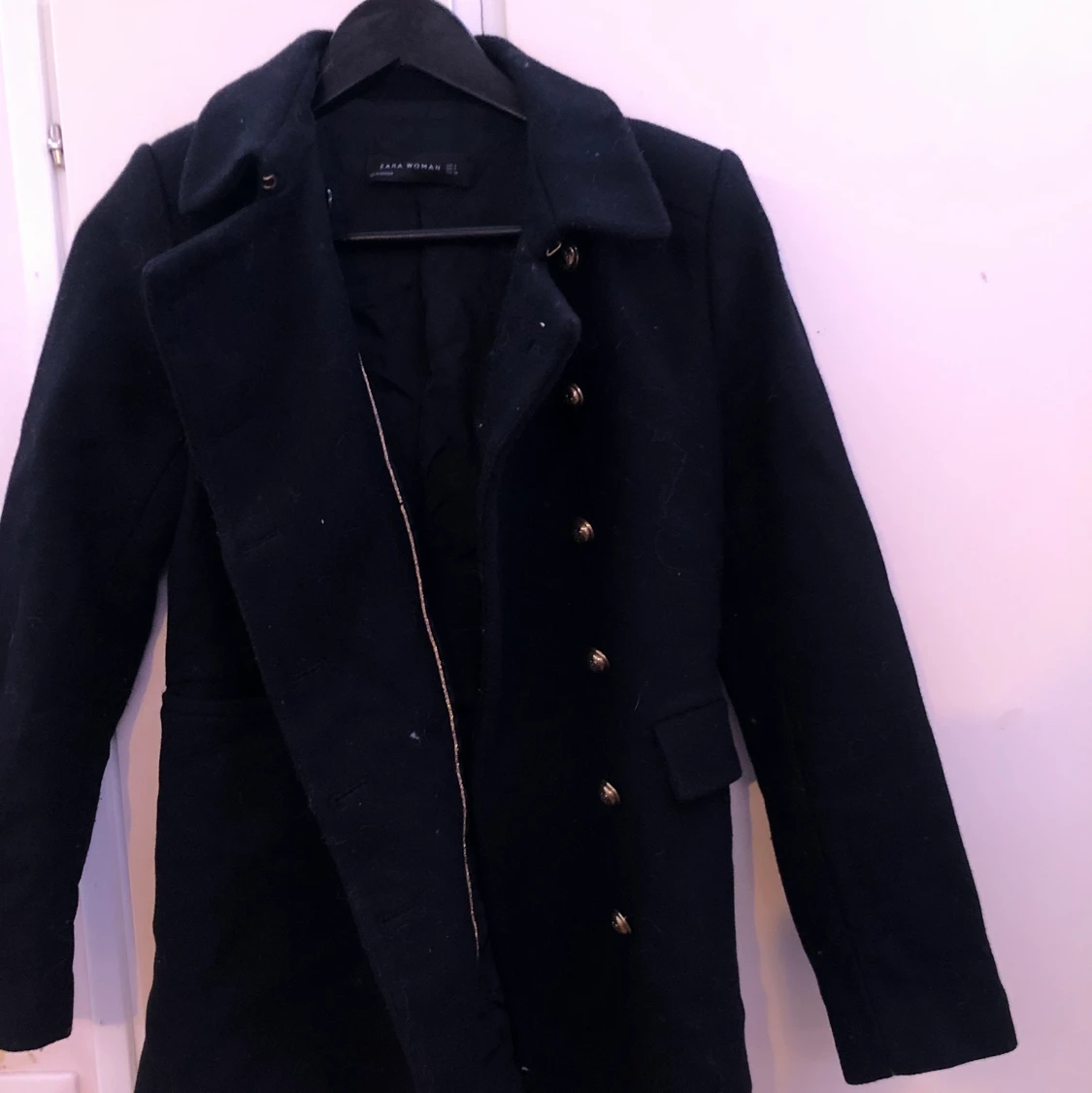 Zara svart höst kappa  - 90